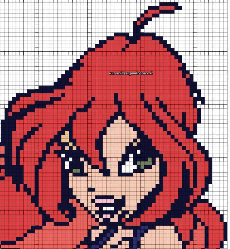 Рисунки по клеточкам Винкс