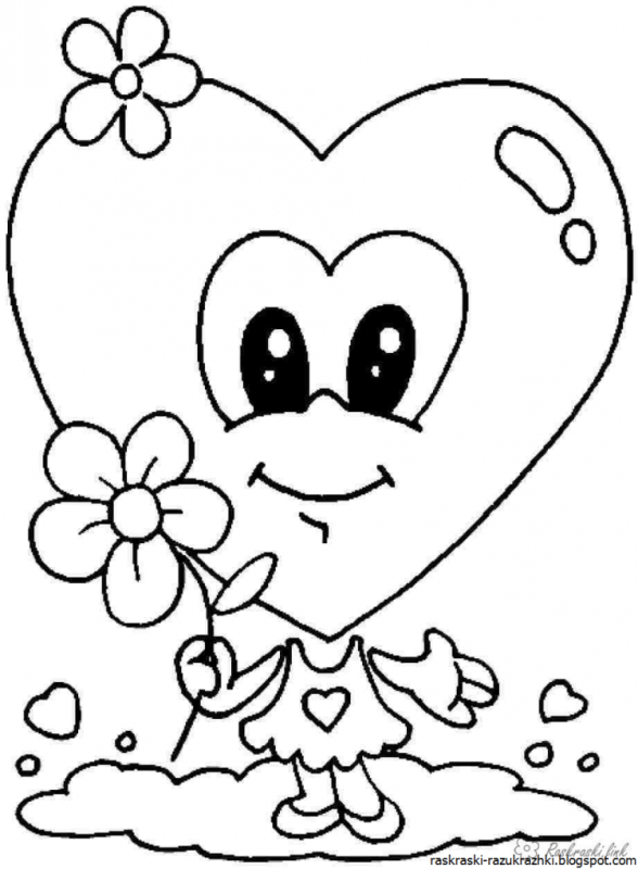 Сердце для раскрашивания
