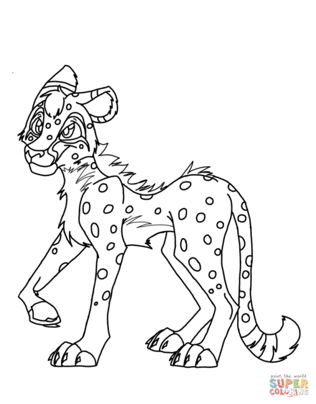 Раскраска леопард