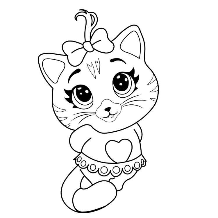 Котенок. Раскраска