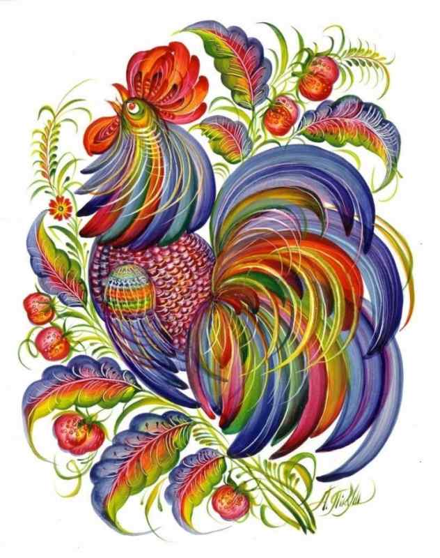 Петух рисунок