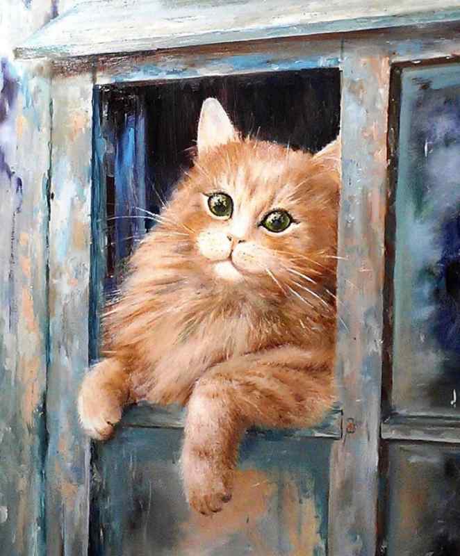 Деревенские коты в живописи