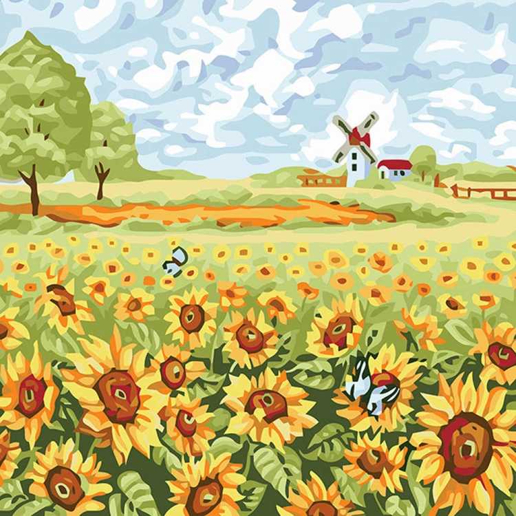 Плетень с подсолнухами