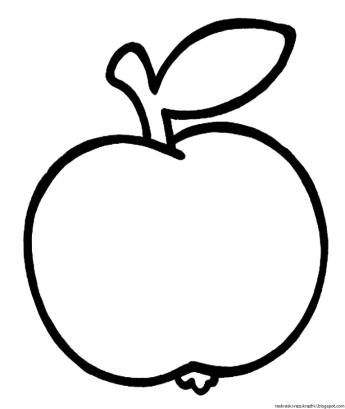 Яблоко трафарет для рисования