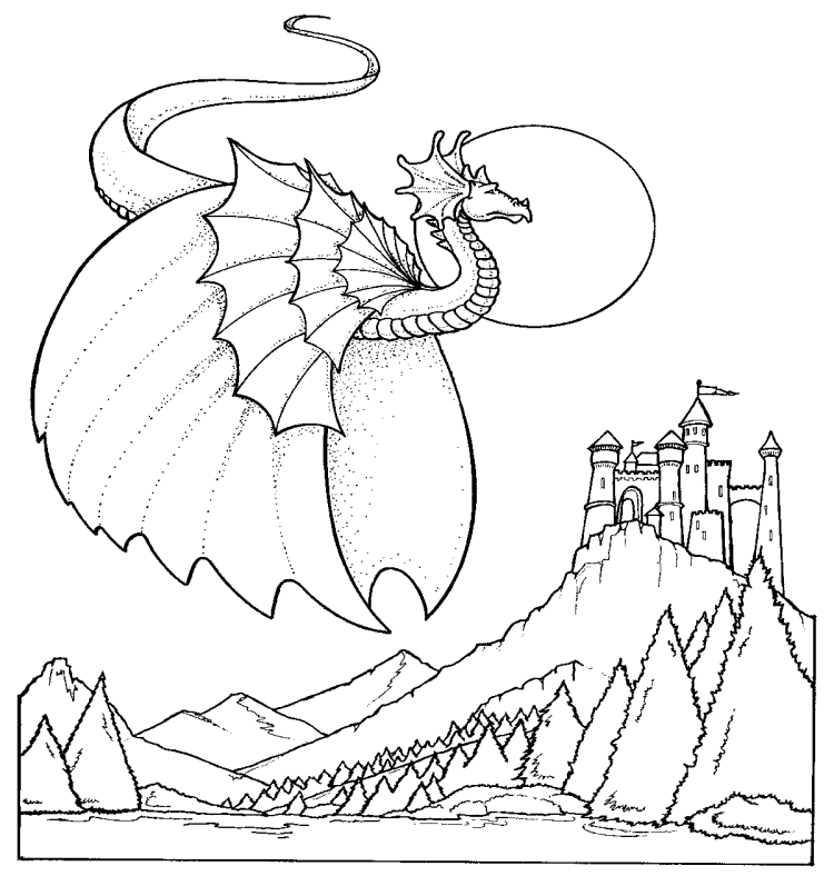 Раскраска дракон