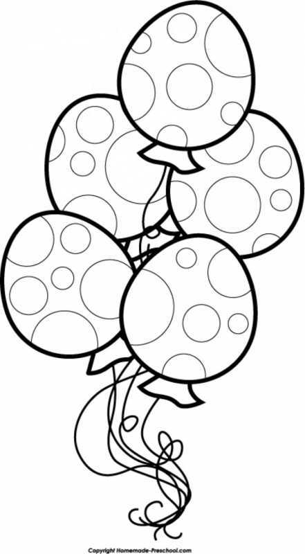 Раскраска воздушные шары без ниток