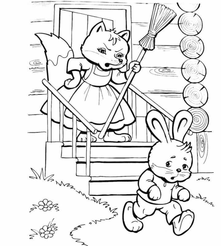 Изба раскраска