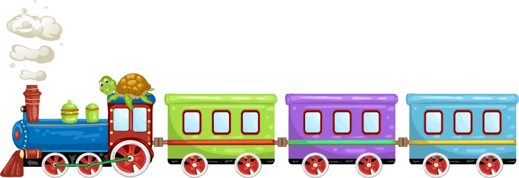 Паровоз с вагонами