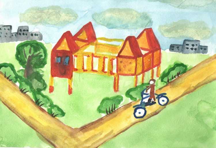 Рисунок на тему город счастливого детства