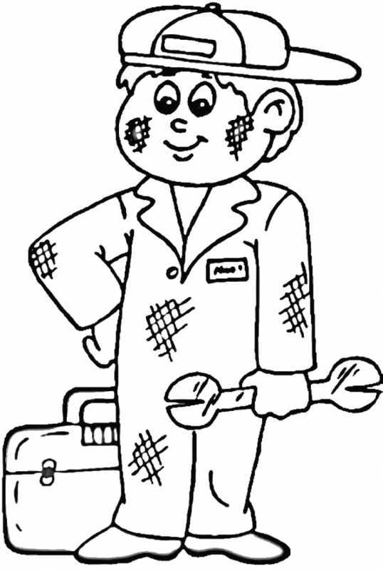 Раскраска Рыбак