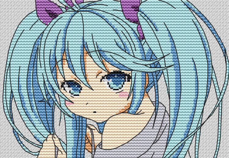 Аниме вышивать крестиком