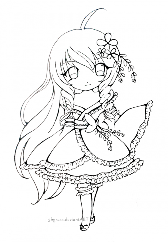 Раскраски аниме девушек