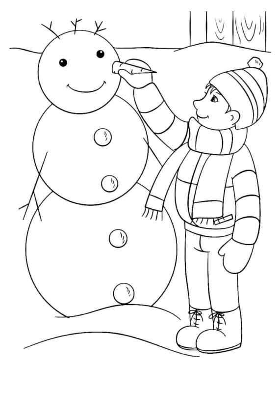 Снежный городок рисунок