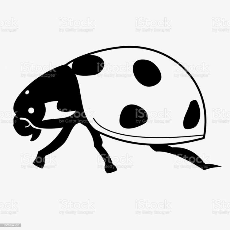 Божья коровка раскраска точек