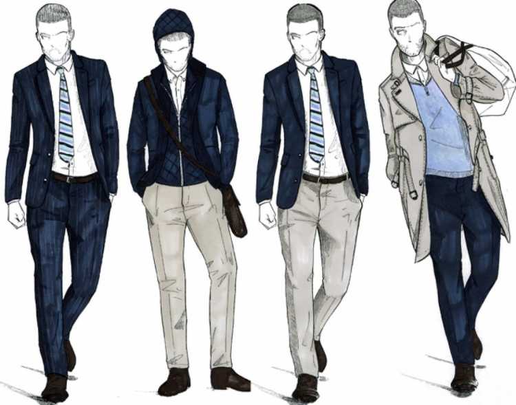 Эскиз мужского костюма