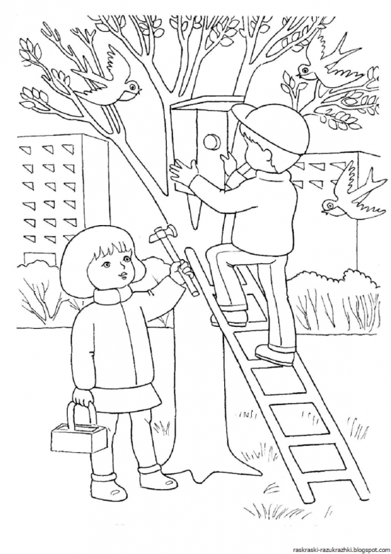 Весенние раскраски для детей