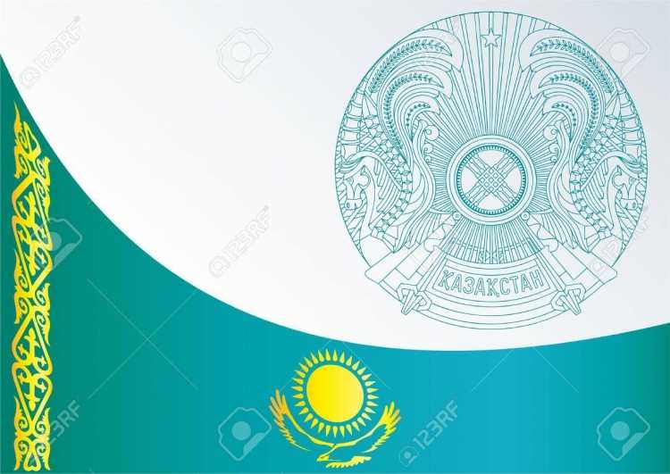 Флаг Казахстана рисунок