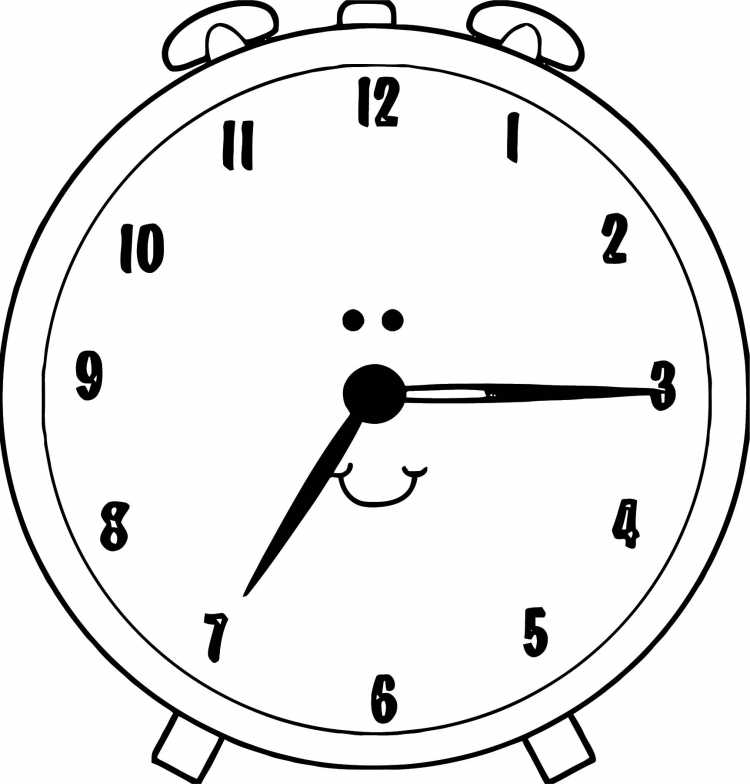 Часы раскраска для детей