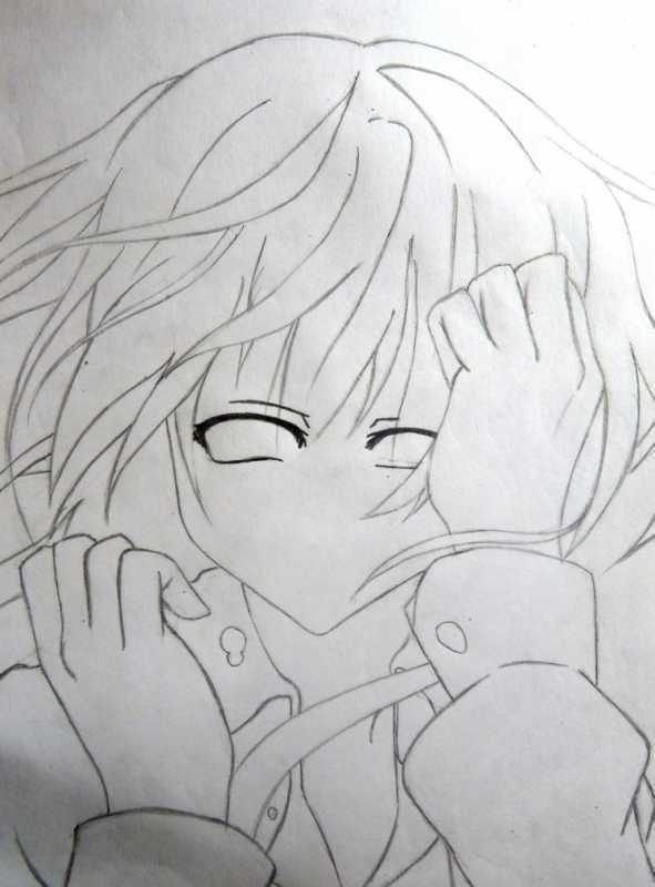 Аниме набросок волоклаза аниме