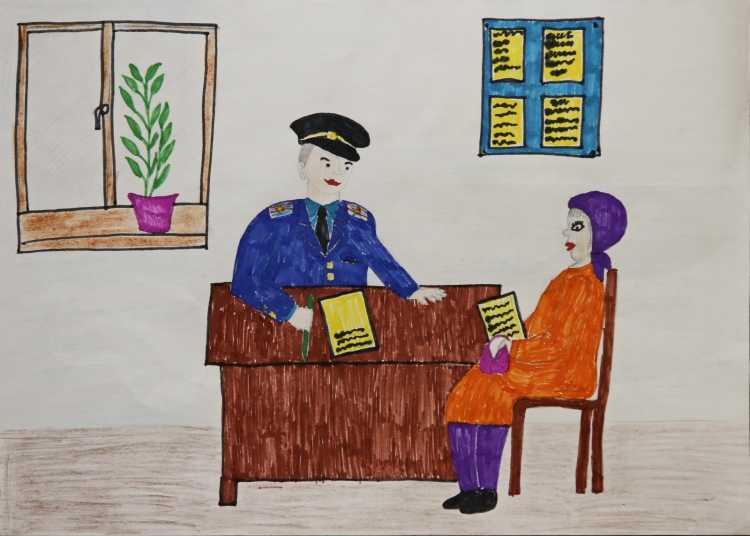 Рисунок на тему полицейский глазами детей