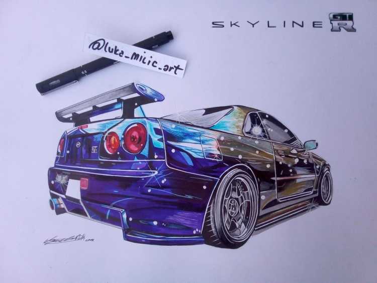 Nissan Skyline GTR r34 арт