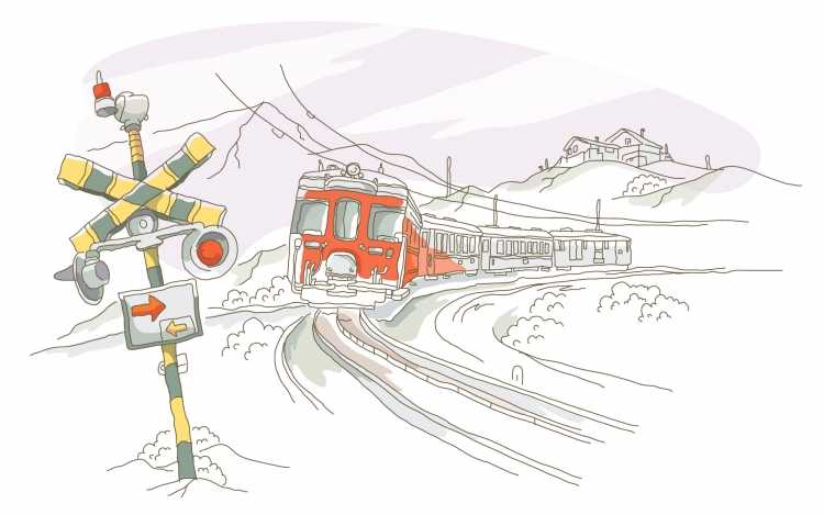 Рисунок железной дороги