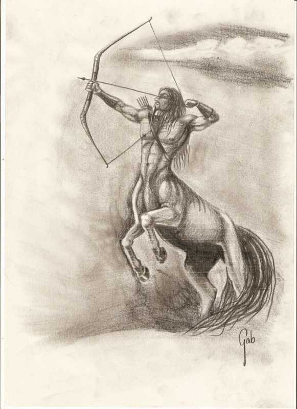 Кентавр Хирон эскиз
