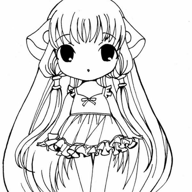 Раскраска для девочек аниме гейша