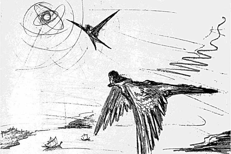 Дедал и Икар раскраска