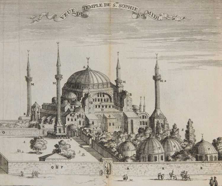Святая София в Константинополе гравюра