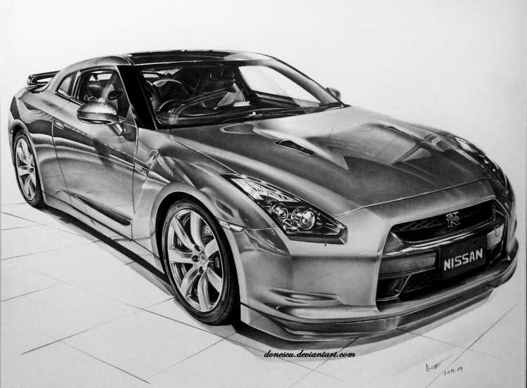 Nissan GTR r35 drawing