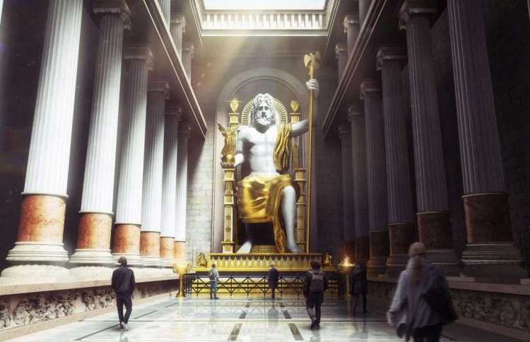 3 Чудо света - статуя Зевса в Олимпии