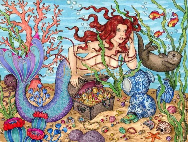 Русалочка в подводном царстве