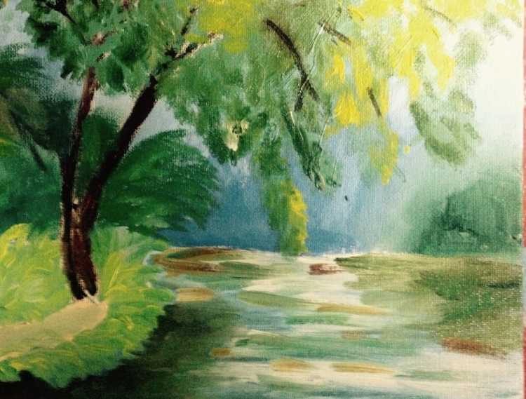 Рисование летний пейзаж