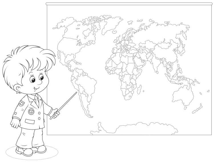 Географические раскраски для детей