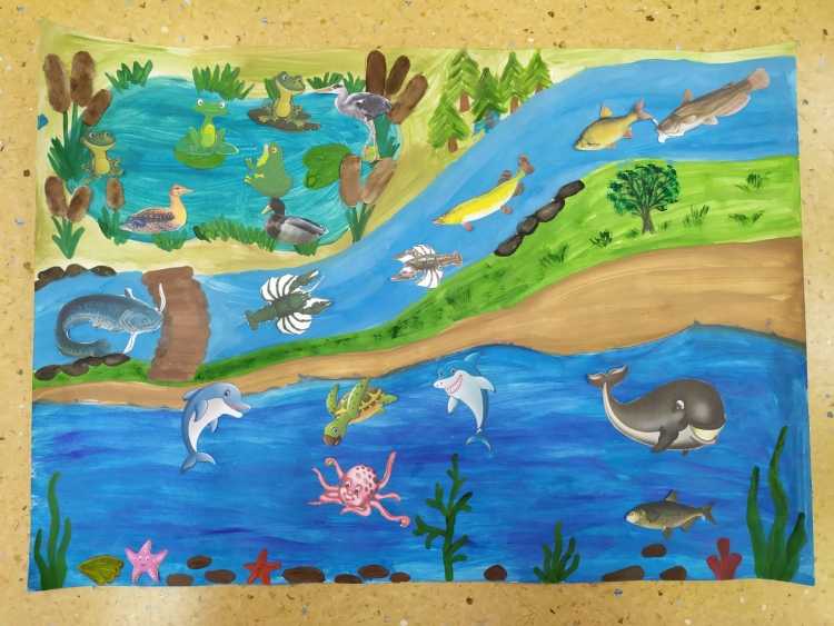 Рисунок на тему мир воды