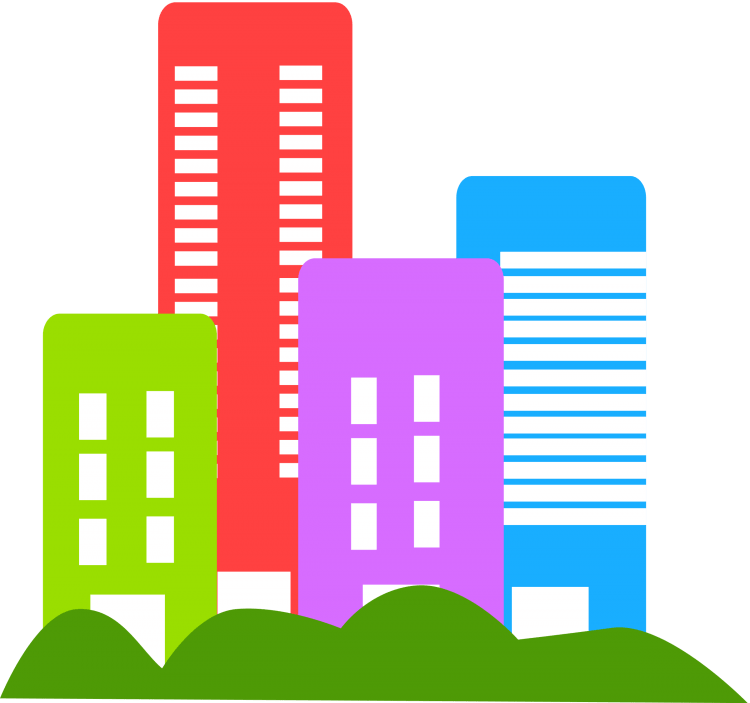 Многоэтажный дом иллюстрация