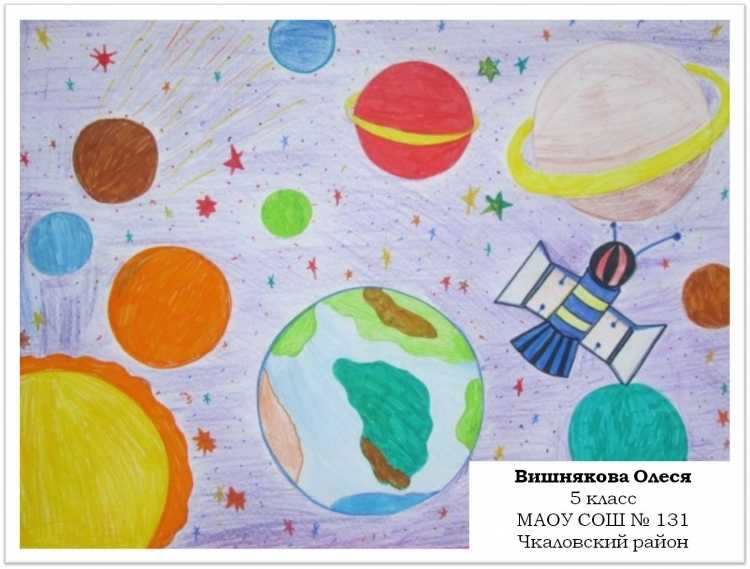 Рисование в детском саду на тему космос