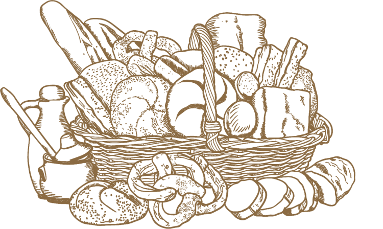 Зарисовки хлебобулочных изделий