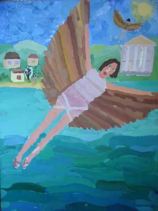 Детские рисунки Икара