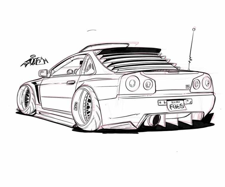 R34 Skyline рисун5