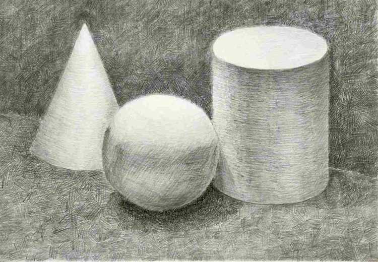 Как нарисовать цилиндр циркулем карандашом поэтапно