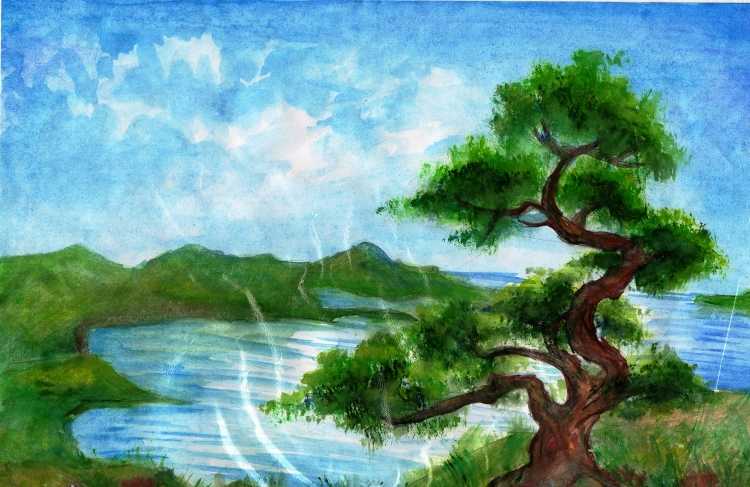 Рисунок на тему природа Крыма