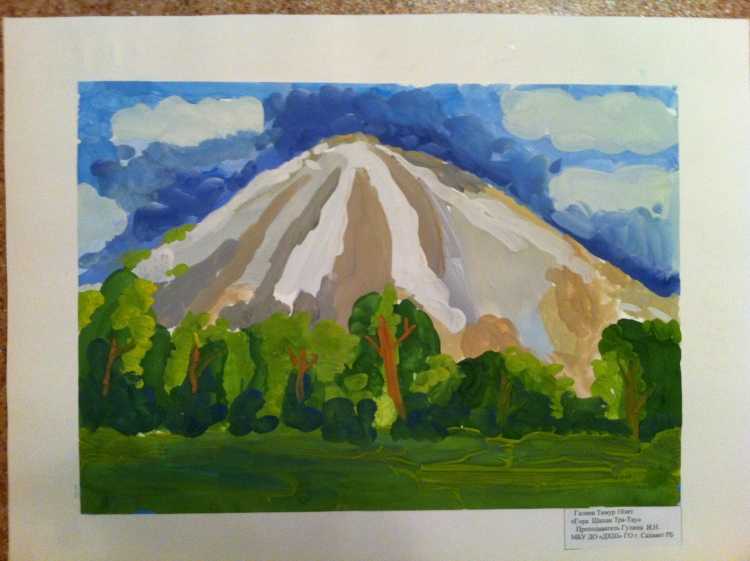 Горы рисунок для детей