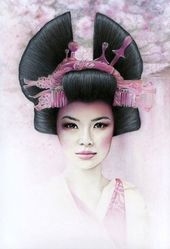 Нарисовать китайскую девушку