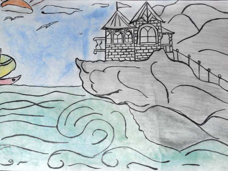 Раскраска пейзаж