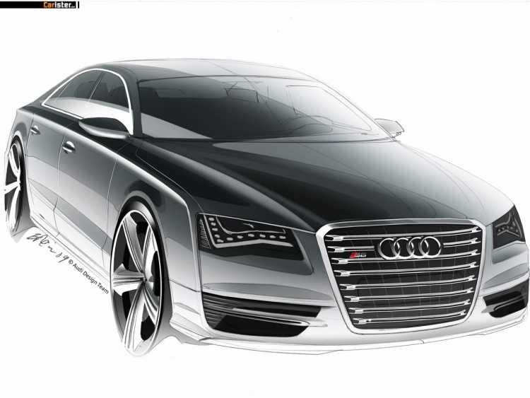Машина Ауди раскраска сбоку