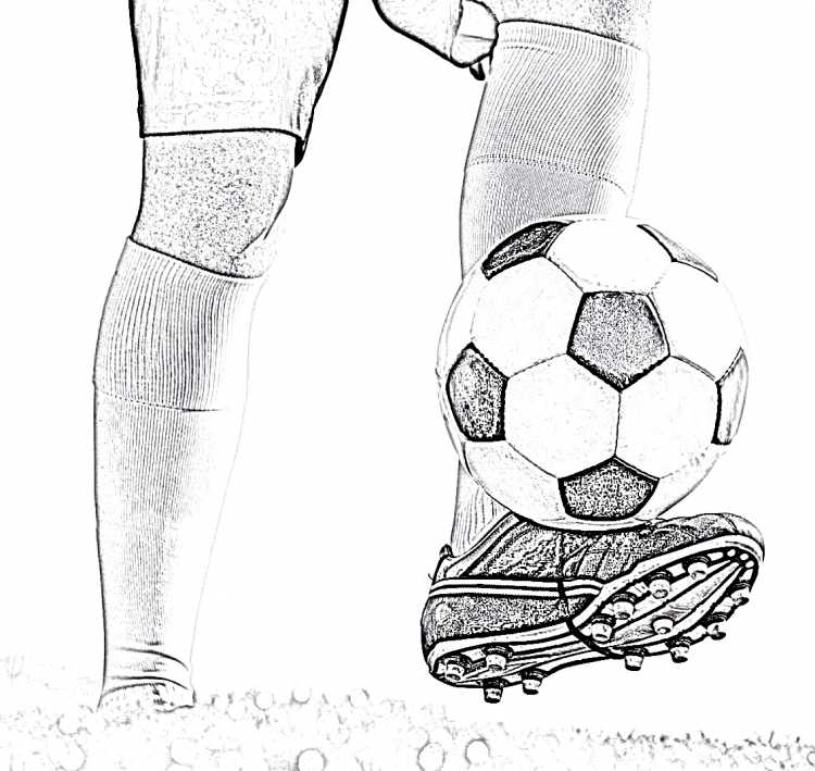 Раскраска на тему футбол для детей
