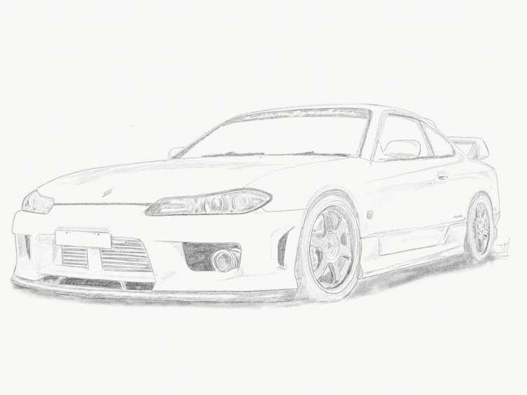 Nissan Silvia s15 рисунок