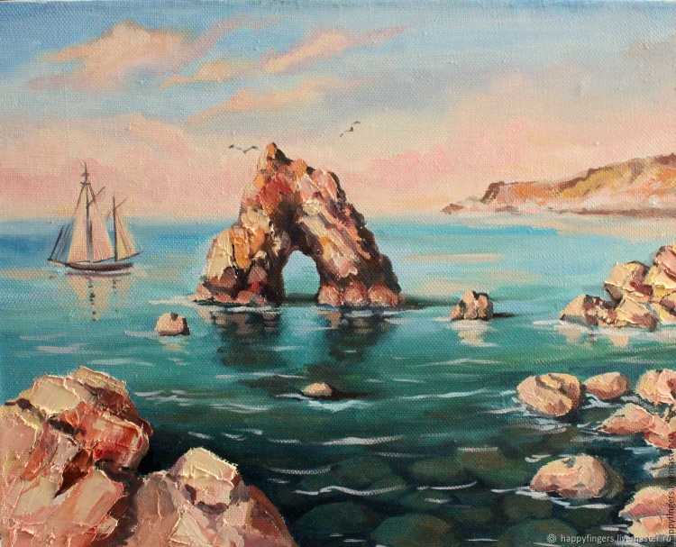 Крымский пейзаж Карадаг живопись